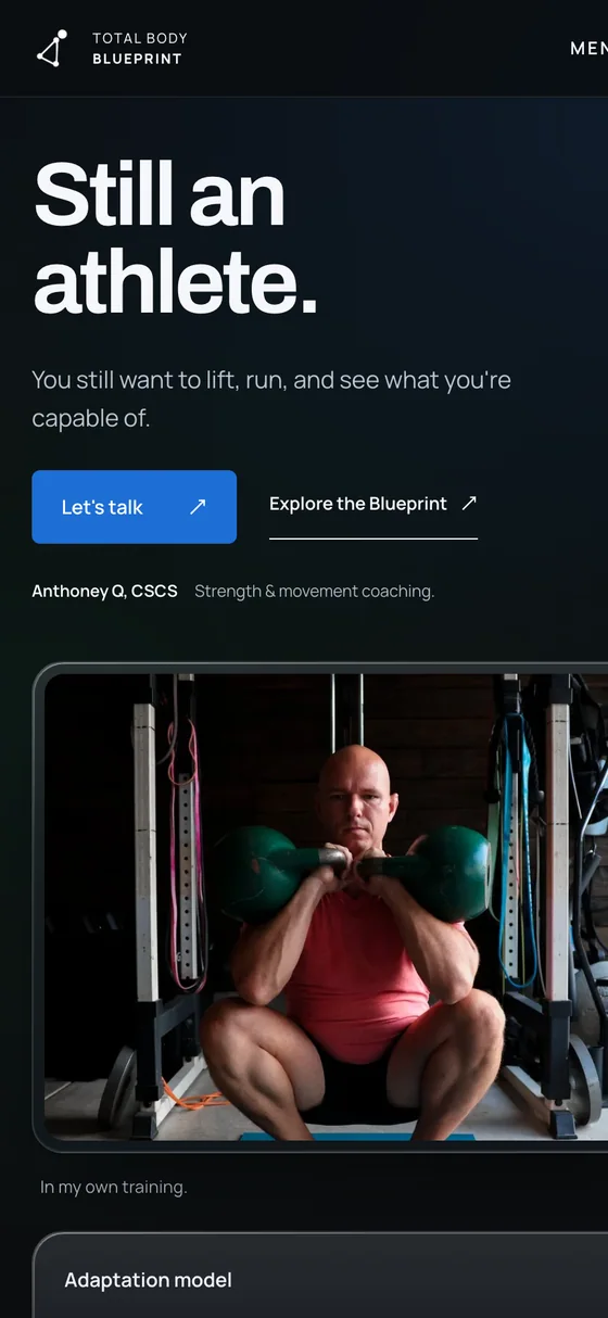 The same page on a phone.