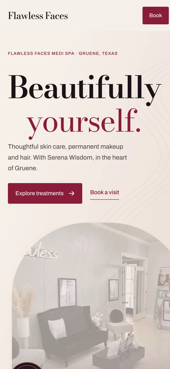 The same page on a phone.