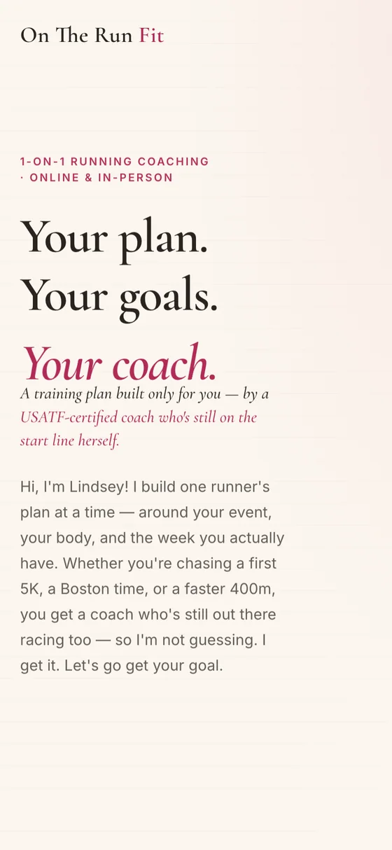 The same page on a phone.