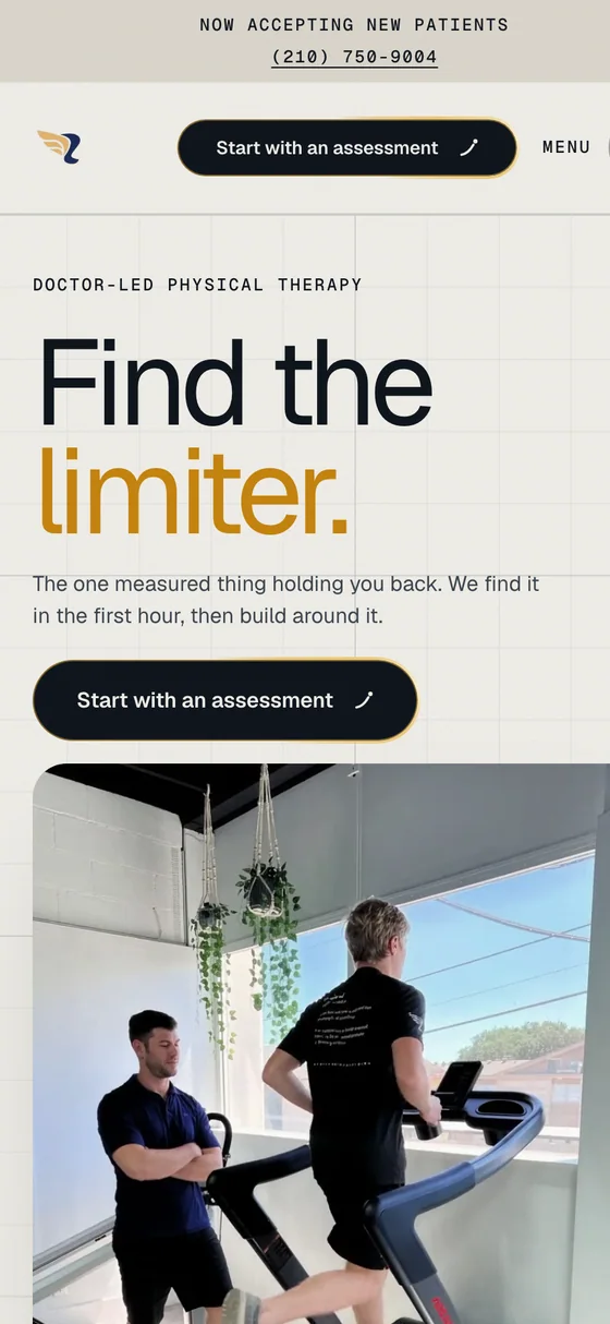 The same page on a phone.