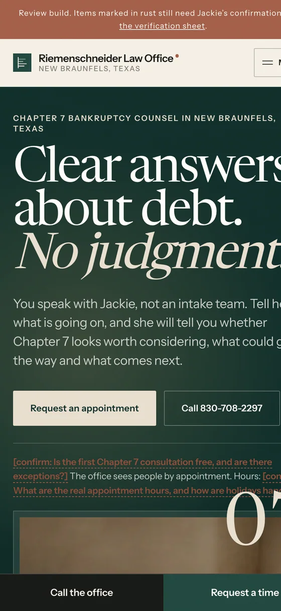 The same page on a phone.